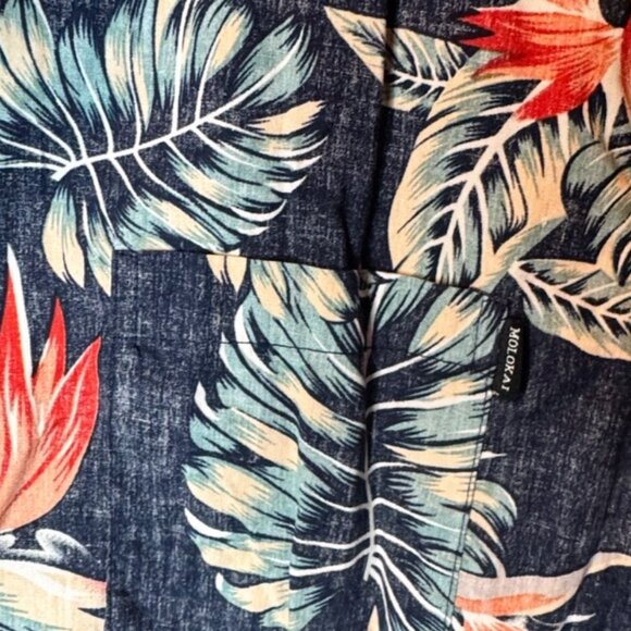 Molokai XL Floral Hawiian Button Down Casual Short Sleeve Shirt - Picture 4 of 10